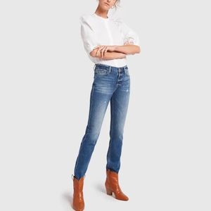 Frame Le Nix Denim Jean Size 30 Distressed straight leg